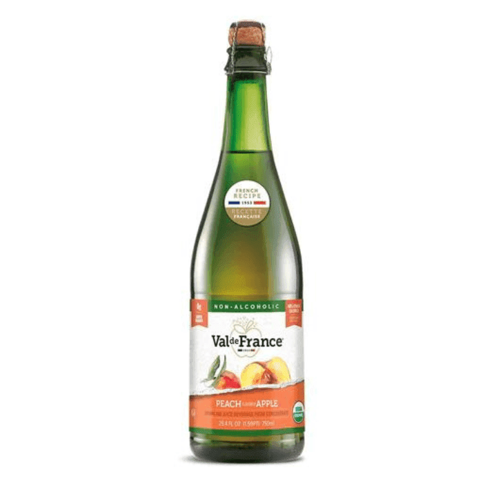 Val de France Organic Sparkling Apple Peach Juice, 25.4 oz Coffee & Beverages Val de France 