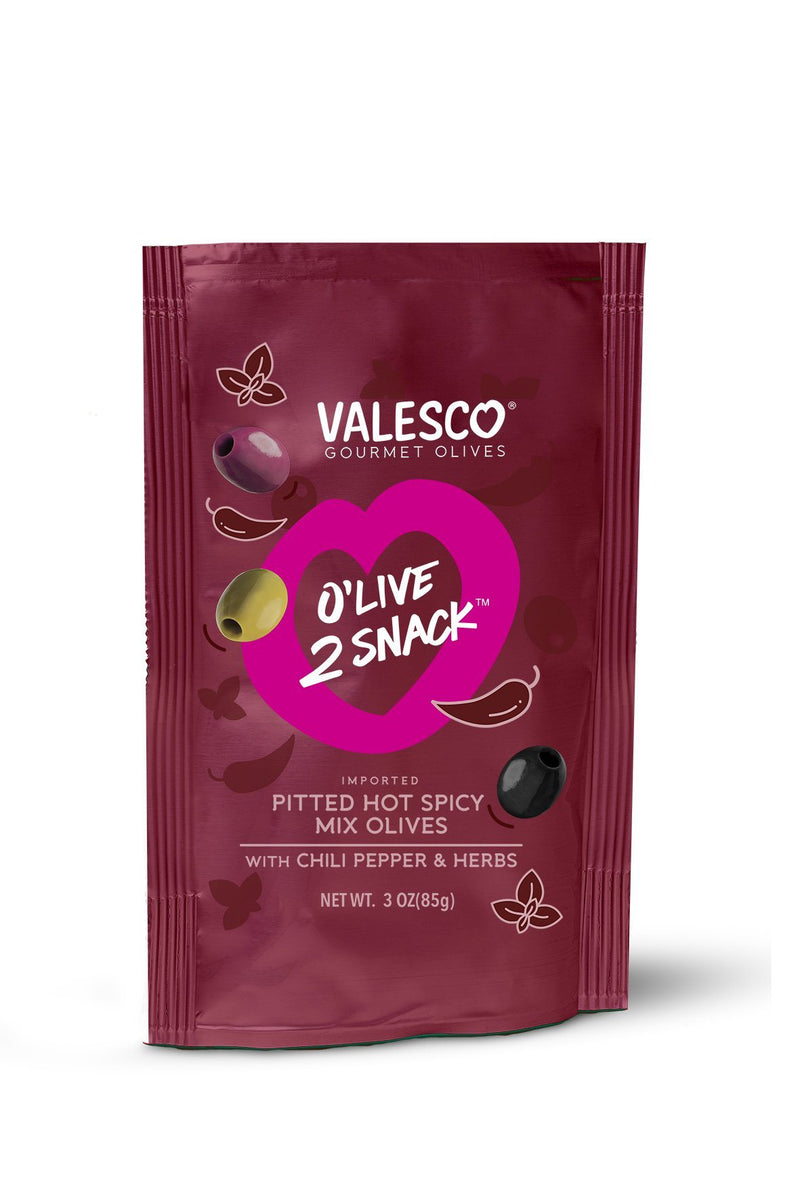 Valesco Chili Pepper and Herbs Pitted Mixed O'lives 2 Snack, 3 oz Olives & Capers Valesco 