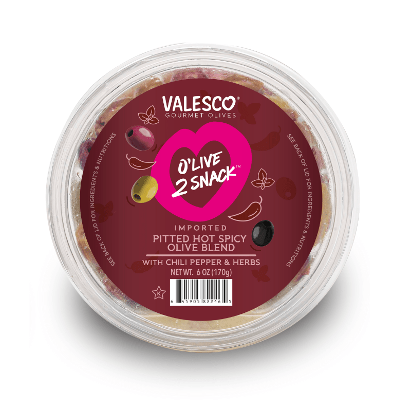 Valesco Chili Pepper and Herbs Pitted Mixed O'lives 2 Snack, 6 oz Olives & Capers Valesco 