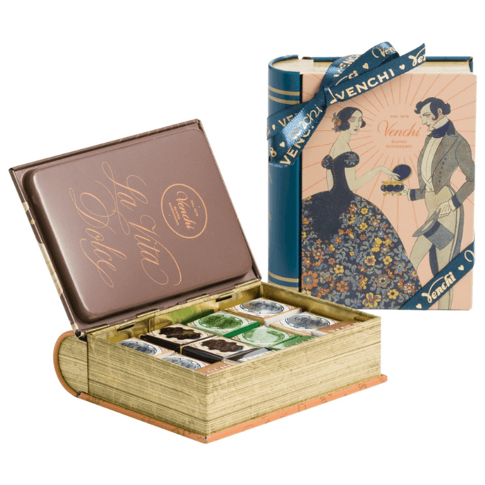 Venchi Cremini Chocolates in Vintage Mini Book Gift Box, 4.12 oz Sweets & Snacks Venchi 