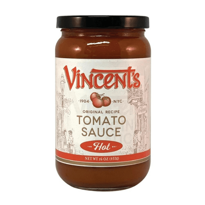 Vincent's Original Tomato Sauce Hot, 16 oz Sauces & Condiments Vincent's 