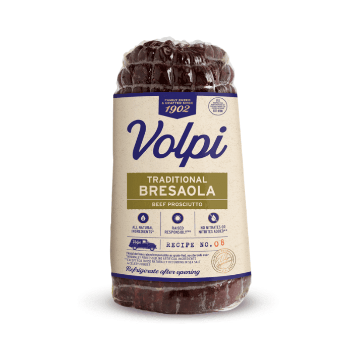 Volpi Traditional Bresaola, 2.5 Lbs [Refrigerate After Opening] Meats Volpi 