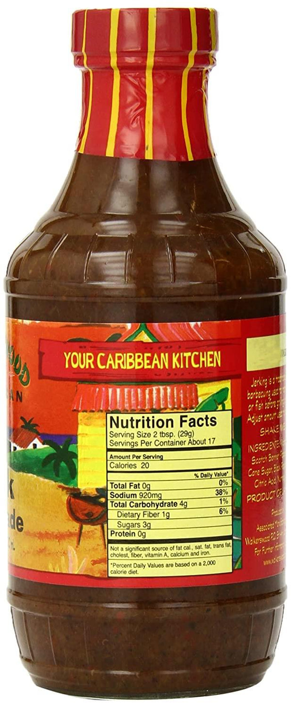 Walkerswood Spicy Jamaican Jerk Marinade Glass, 17 oz