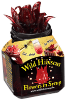 Wild Hibiscus Flowers in Syrup (11 Flowers)  - 8.8 oz