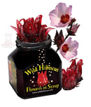 Wild Hibiscus Flowers in Syrup (11 Flowers)  - 8.8 oz