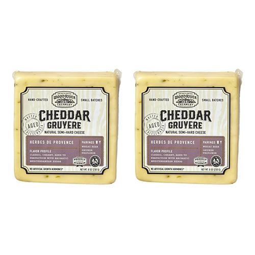 Wood River Cheddar Gruyere Herbes de Provence, 8 oz (2-Pack) Cheese Wood River Creamery 