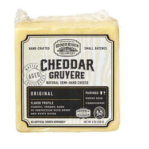 Wood River Original Cheddar Gruyere, 8 oz [PACK of 2] Cheese Wood River Creamery 