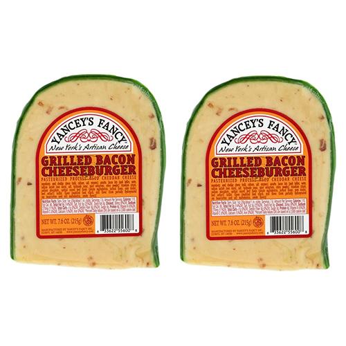 Yancey's Fancy Grilled Bacon Cheeseburger Cheddar, 7.6 oz [PACK of 2] Cheese Yancey's Fancy 