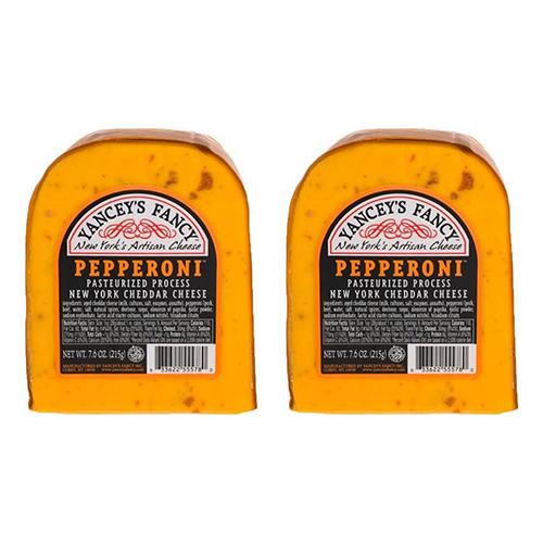 Yancey's Fancy Pepperoni Cheddar, 7.6 oz [PACK of 2] Cheese Yancey's Fancy 