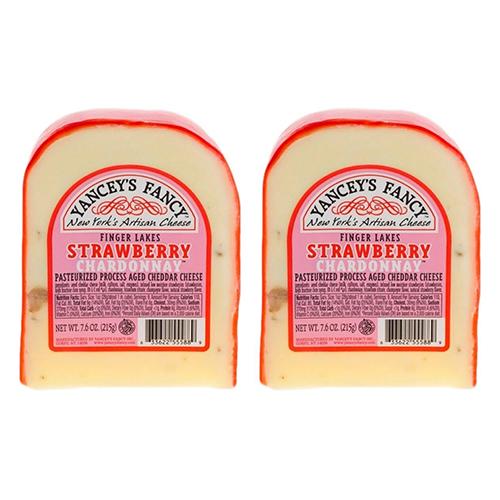 Yancey's Fancy Strawberry Chardonnay Cheddar, 7.6 oz [PACK of 2] Cheese Yancey's Fancy 