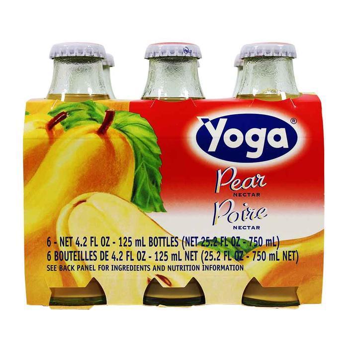 Yoga Italian Pear Nectar 6 Fruit Juice Bottle, 4.2 oz