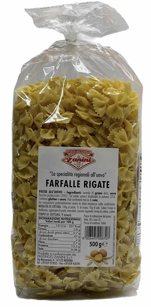 Zanini Farfalle Egg Pasta, 17.6 oz Pasta & Dry Goods Zanini 