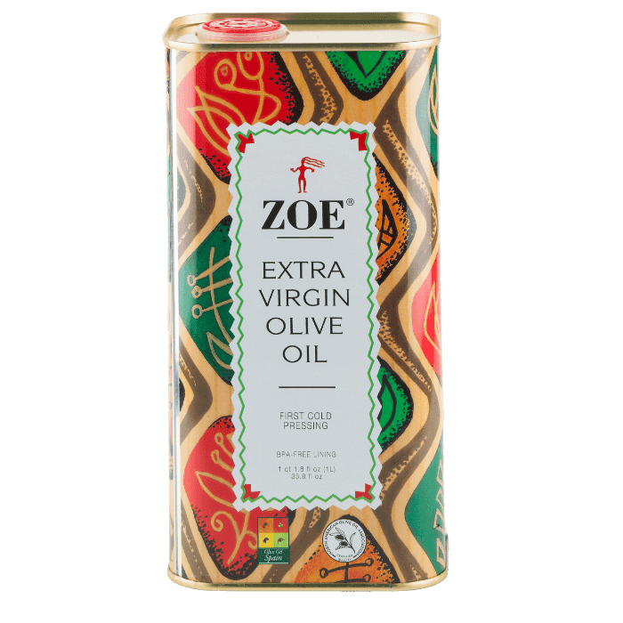 ZOE Extra Virgin Olive Oil in Tin, 33.8 oz (1 L) Oil & Vinegar Zoe 